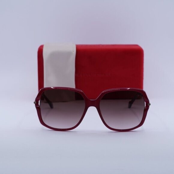 Carolina Herrera HER 0132/G/S 0LHF HA Square Sunglasses - Burgundy/Gold/Brown main image 11